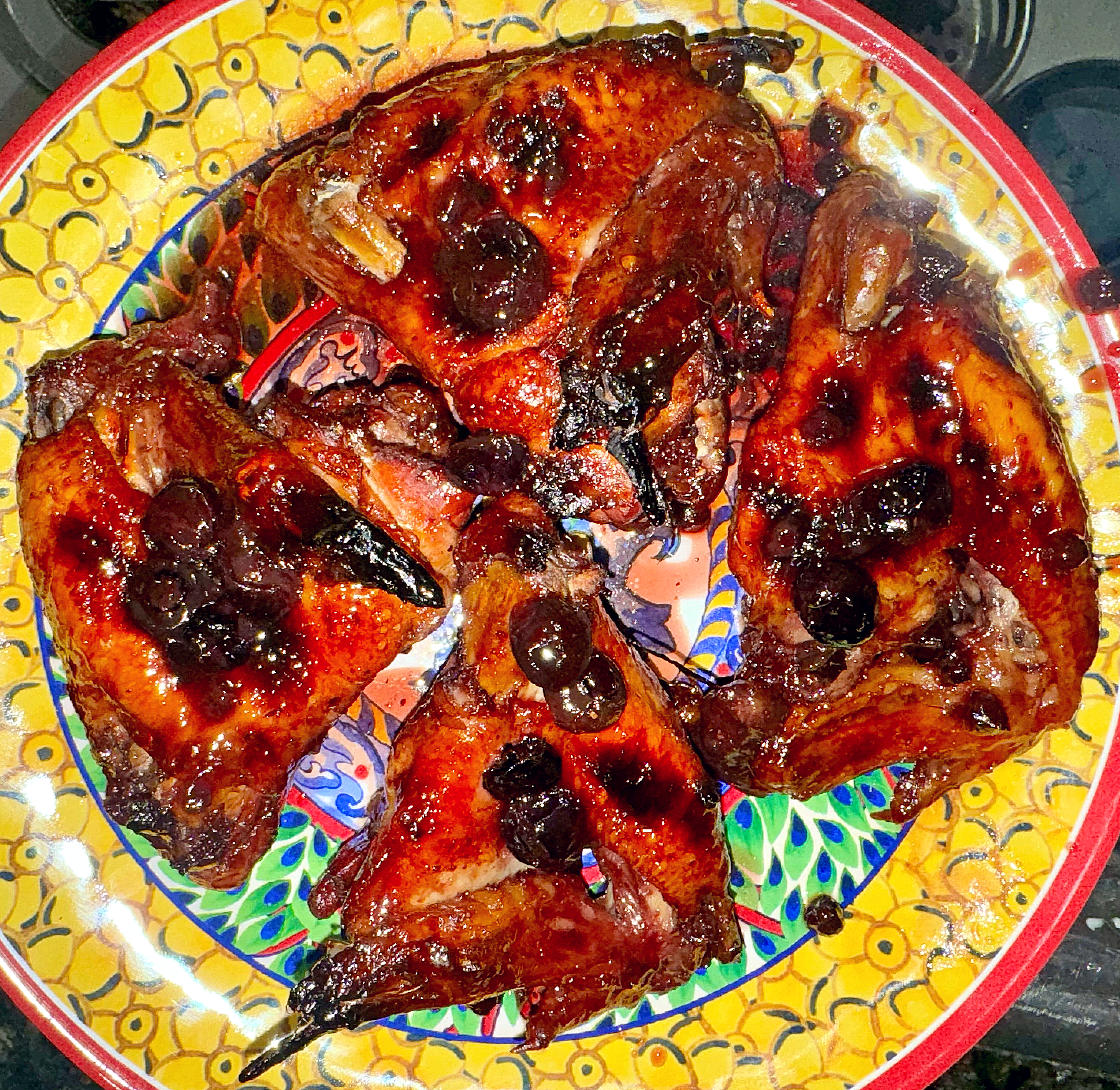 Blueberry-Glazed Chicken Wings