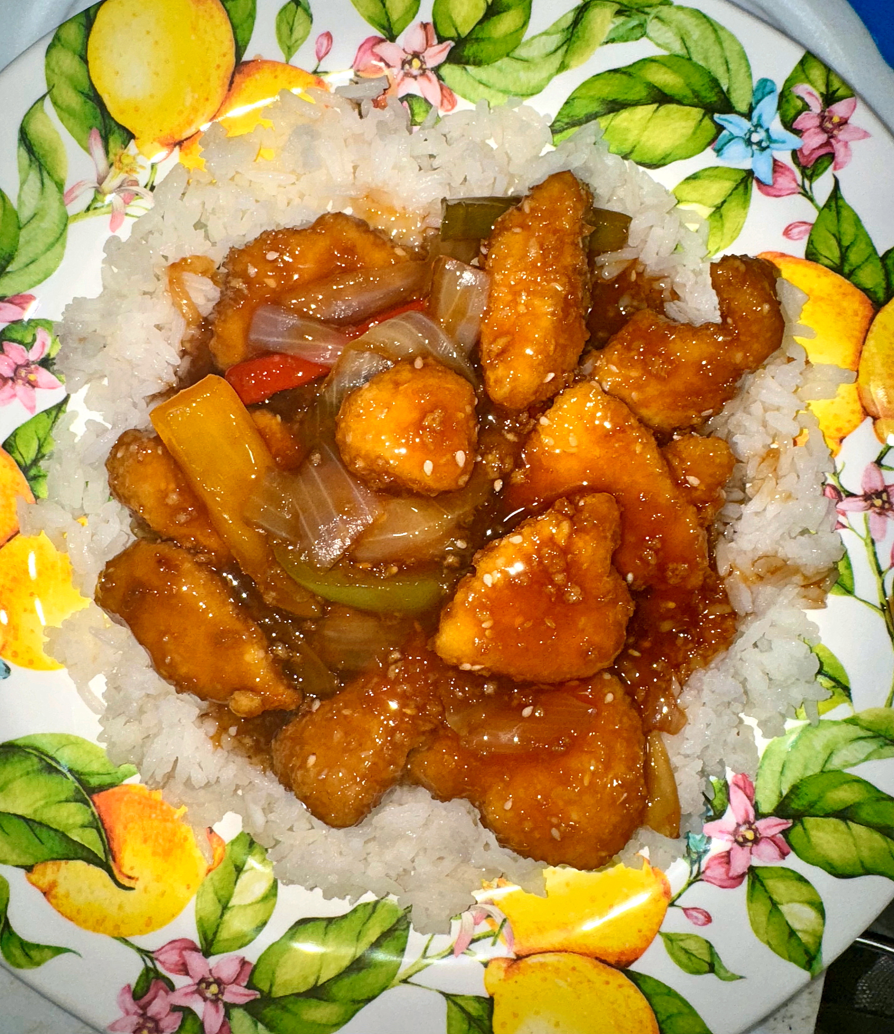 Baked Panko-Sesame Chicken in Lemon Candy Sauce